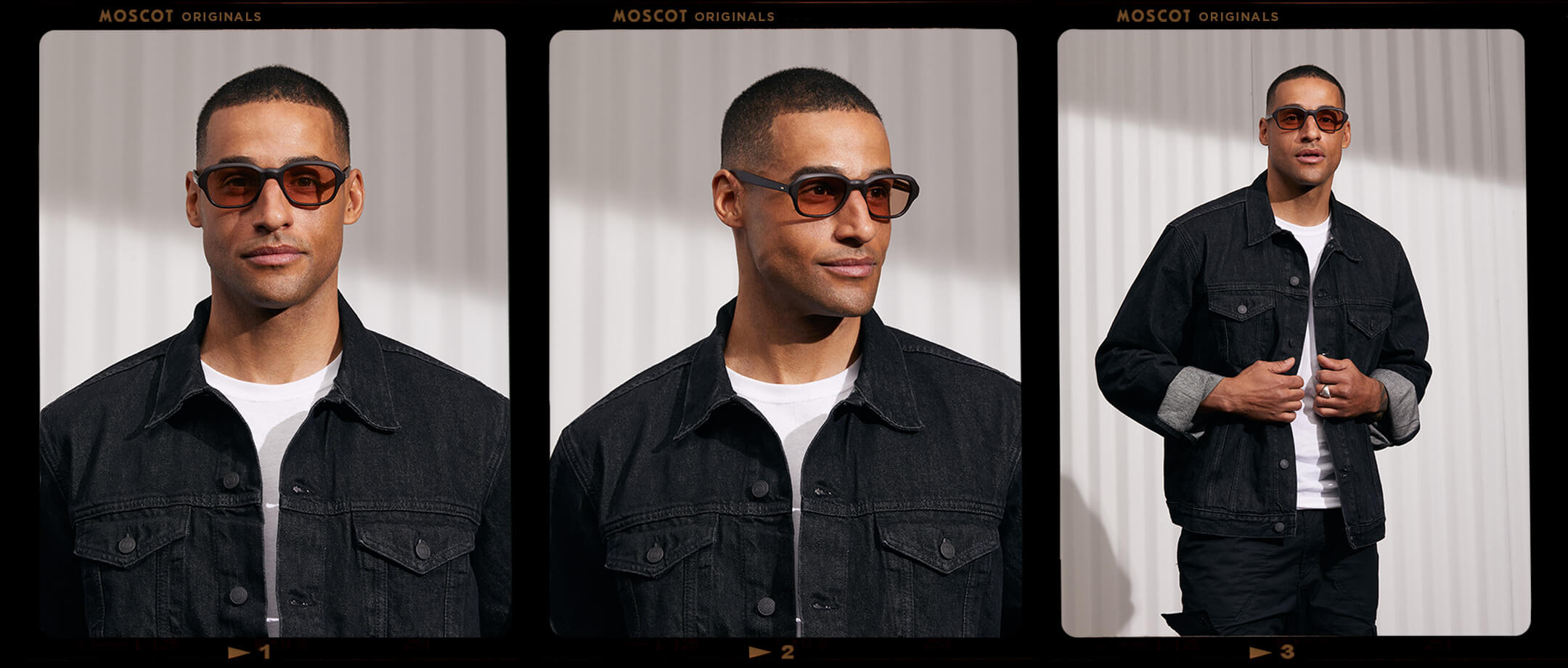 Model is wearing The MESHUG SUN in Matte Dark Brown in size 51 with New York Rose Tinted Lenses