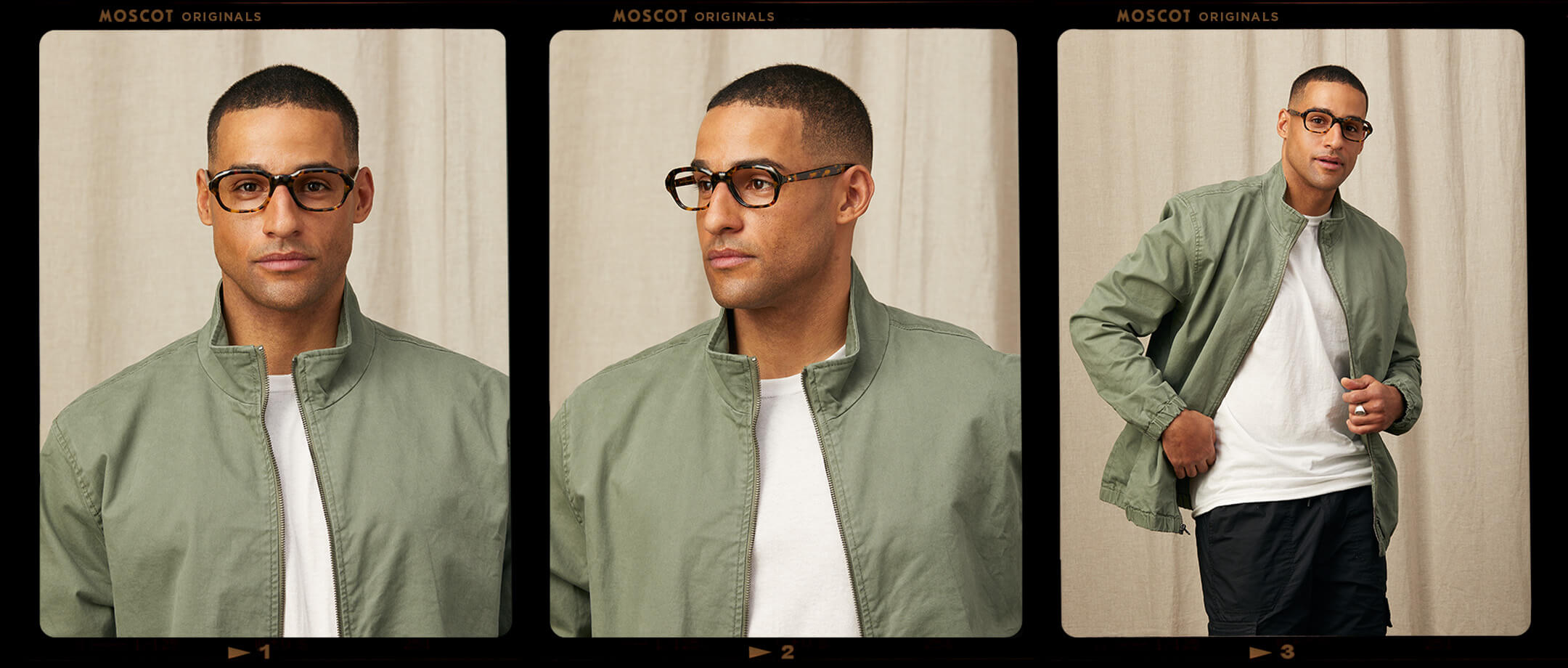 Model is wearing The MESHUG in size 51 in Tortoise