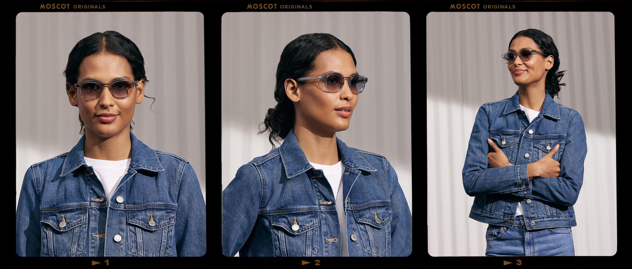 Model is wearing The LEMTOSH in Light Grey in size 46 with American Grey Fade Tinted Lenses
