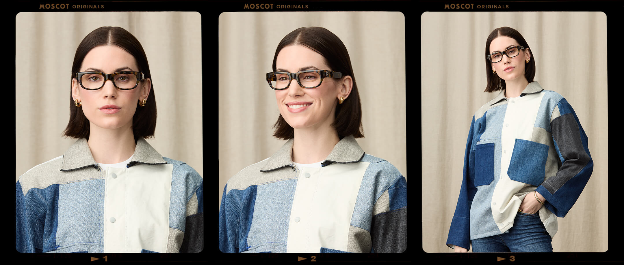 Model is wearing The SHTUP in Tortoise in size 51