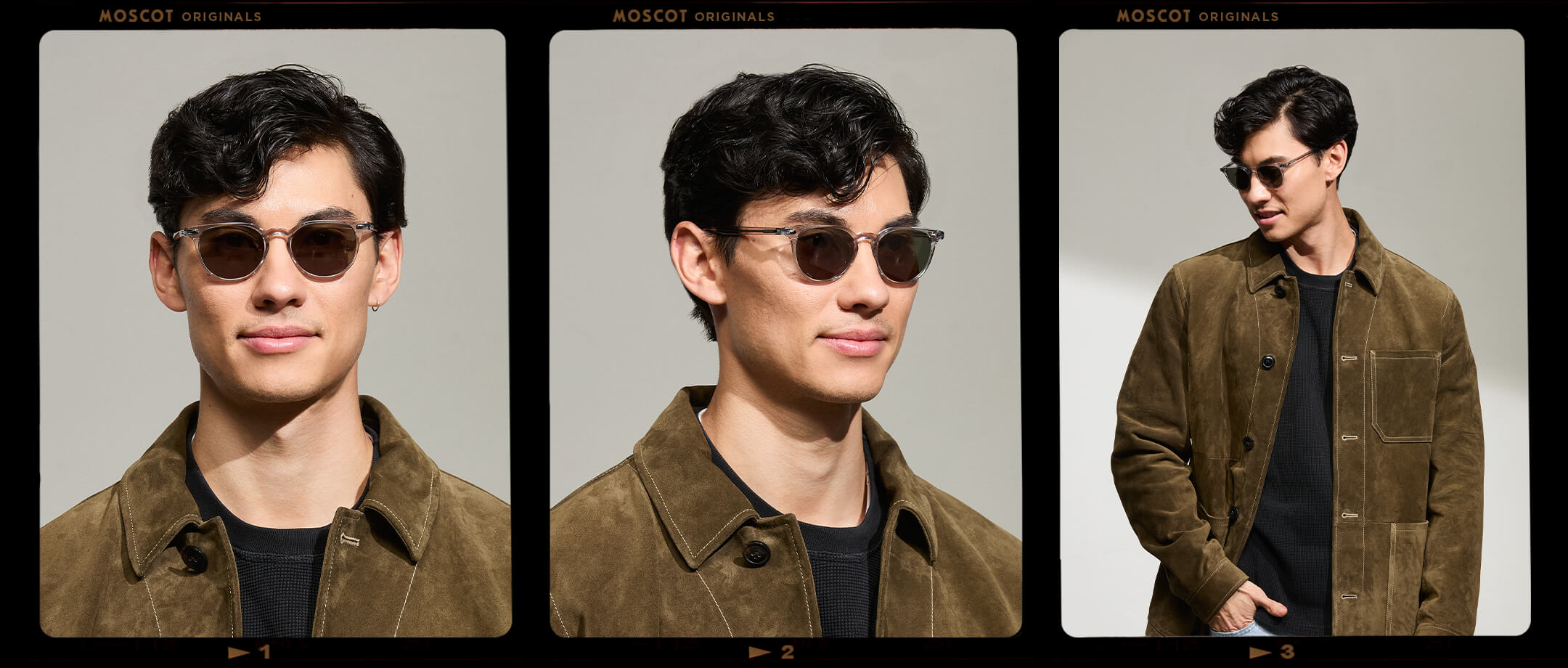 Model is wearing The FEVEL SUN in Light Grey in size 49 with G-15 Tinted Lenses