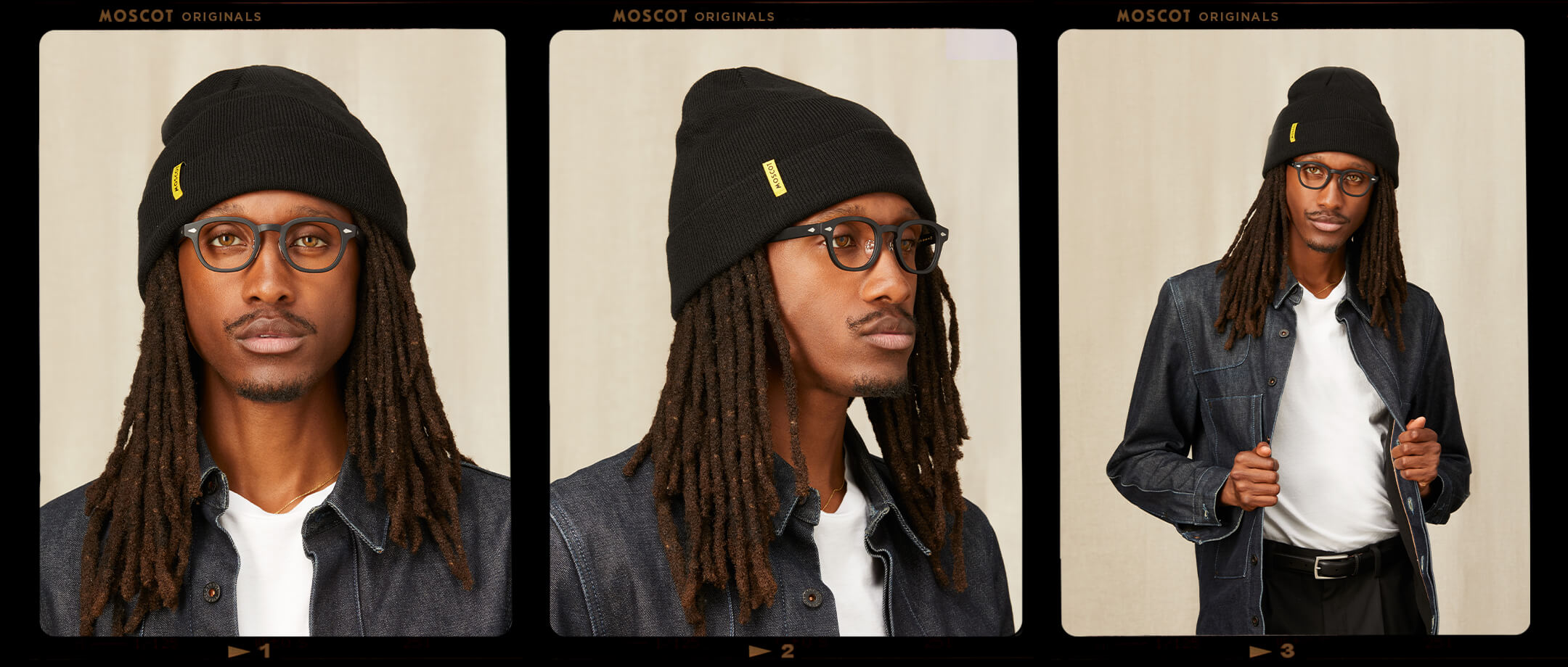 Model is wearing The BEANIE in Black