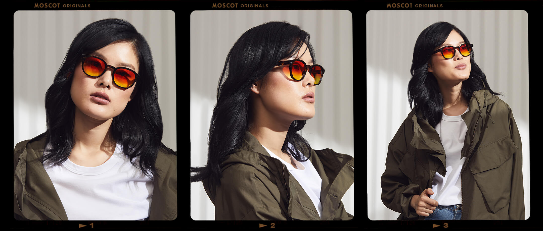 Model is wearing The LEMTOSH in Tortoise in size 49 with Candy Corn Tinted Lenses