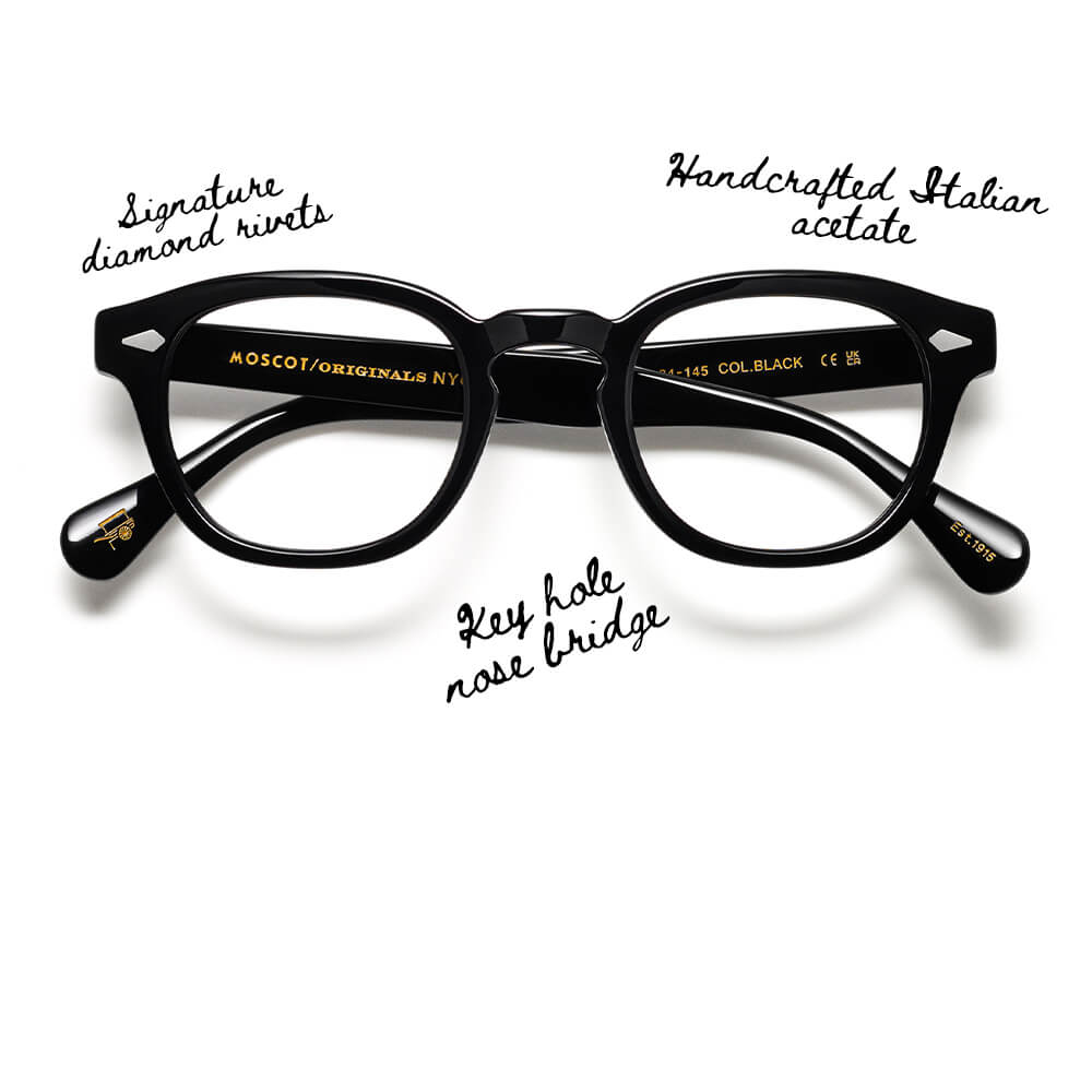 The LEMTOSH: Signature diamond rivets, key hole nose bridge, and handcrafted Italian acetate