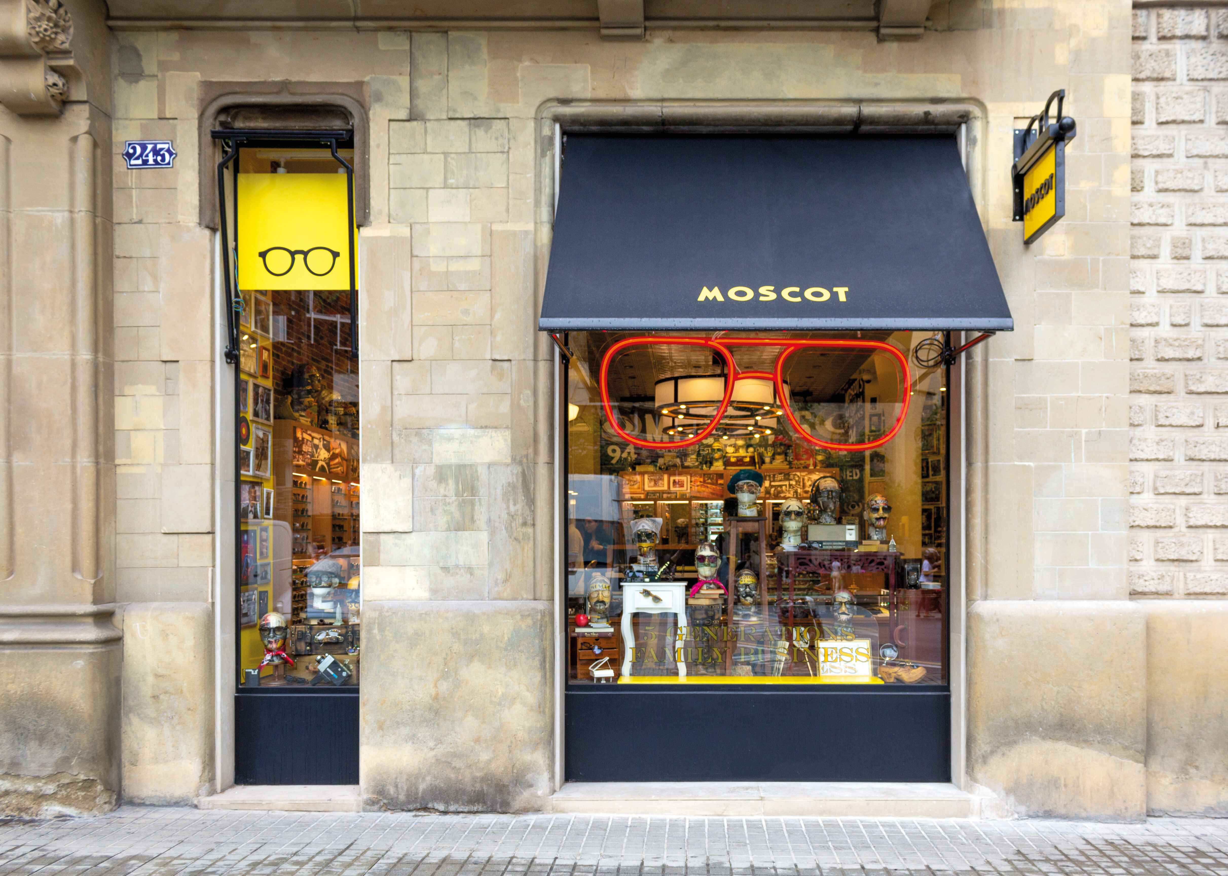 The MOSCOT Barcelona Shop interior