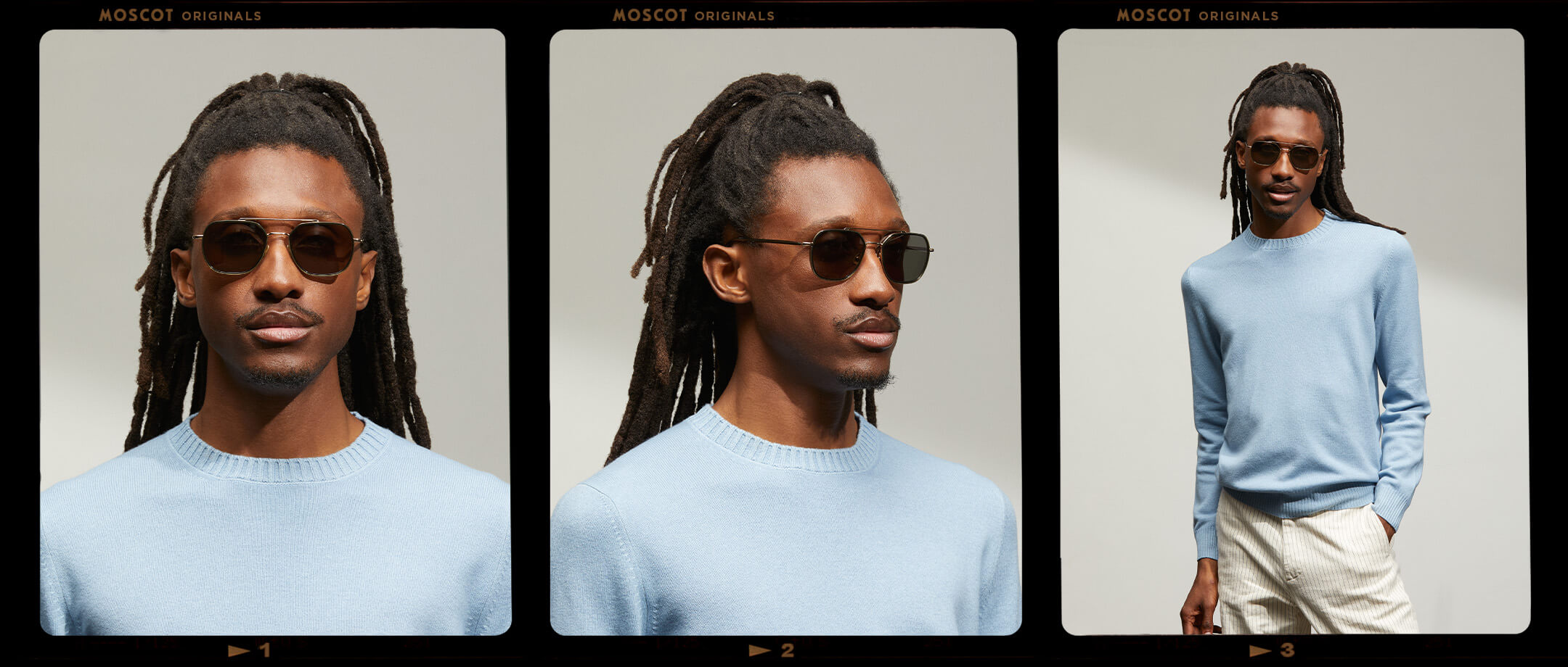 Model is wearing The MIZER SUN in Dark Green in size 54 with G-15 Tinted Lenses