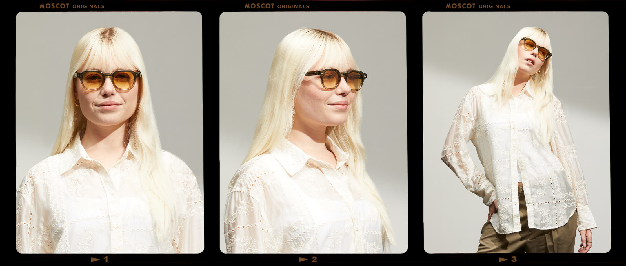 Model is wearing The DOLT SUN in Khaki in size 46 with Chestnut Fade Tinted Lenses