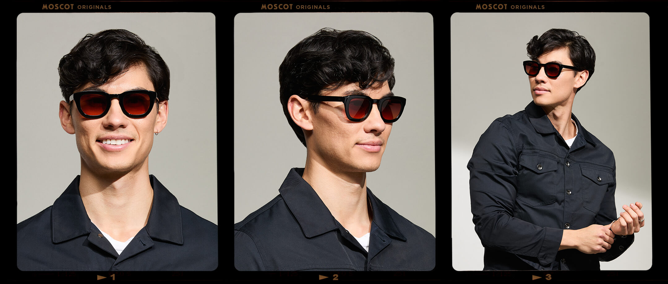 Model is wearing The TELENA in Black in size 47 with Cabernet Tinted Lenses