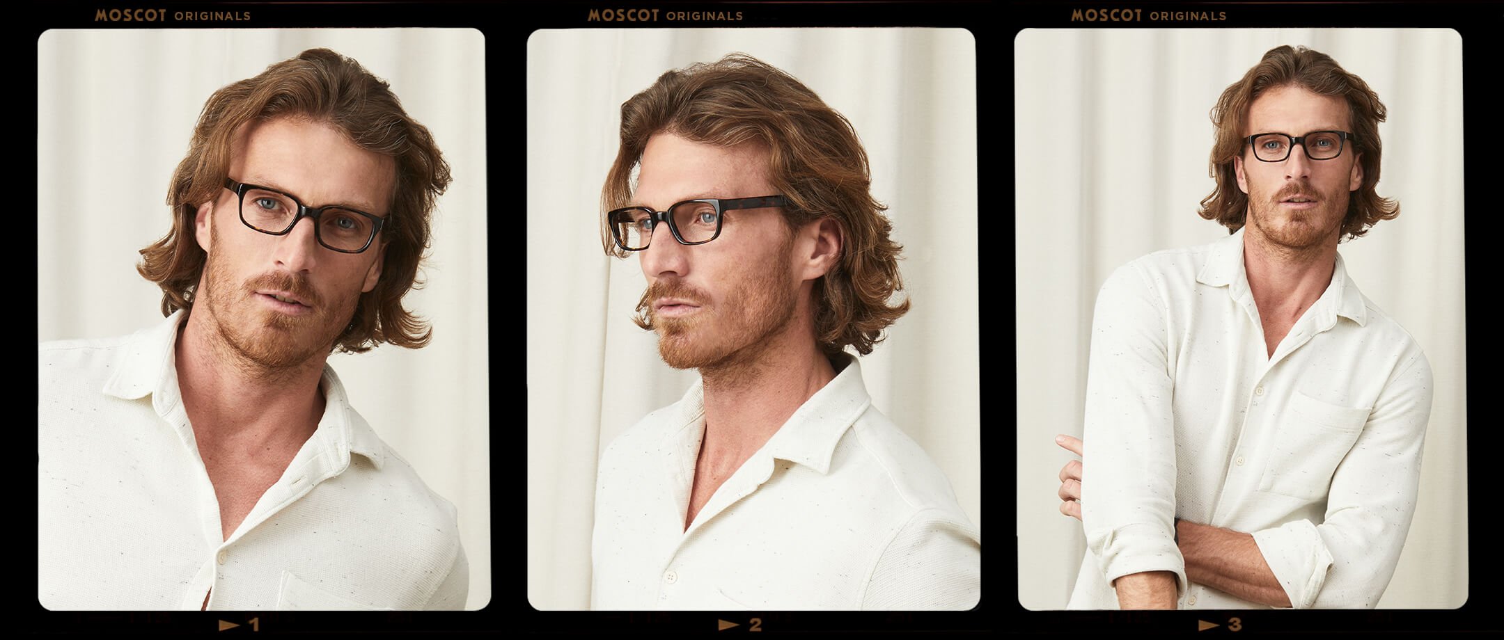 Model is wearing The ZELIG in size 48 in Tortoise
