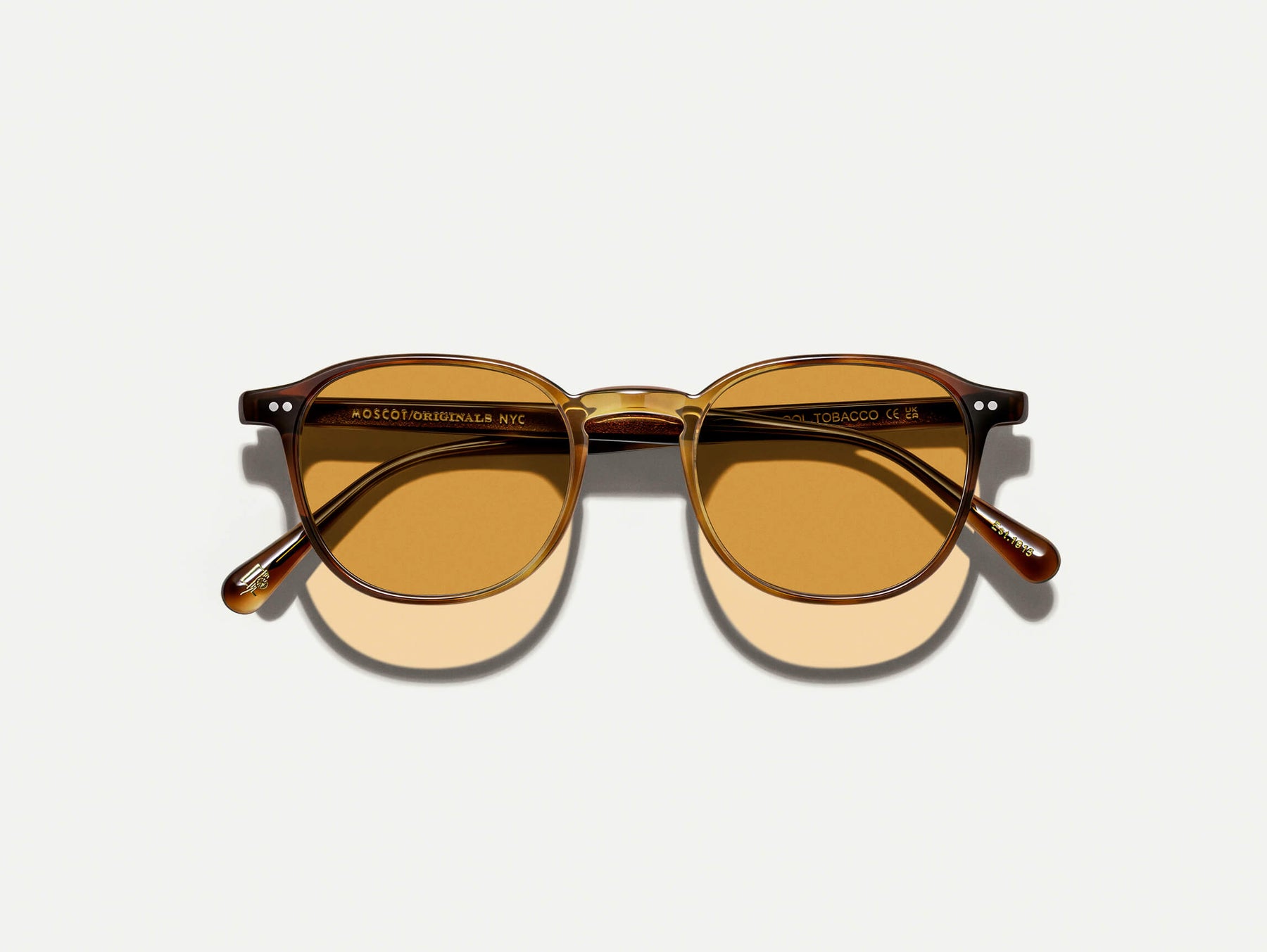 The ARTHUR in Tobacco with Amber Tinted Lenses