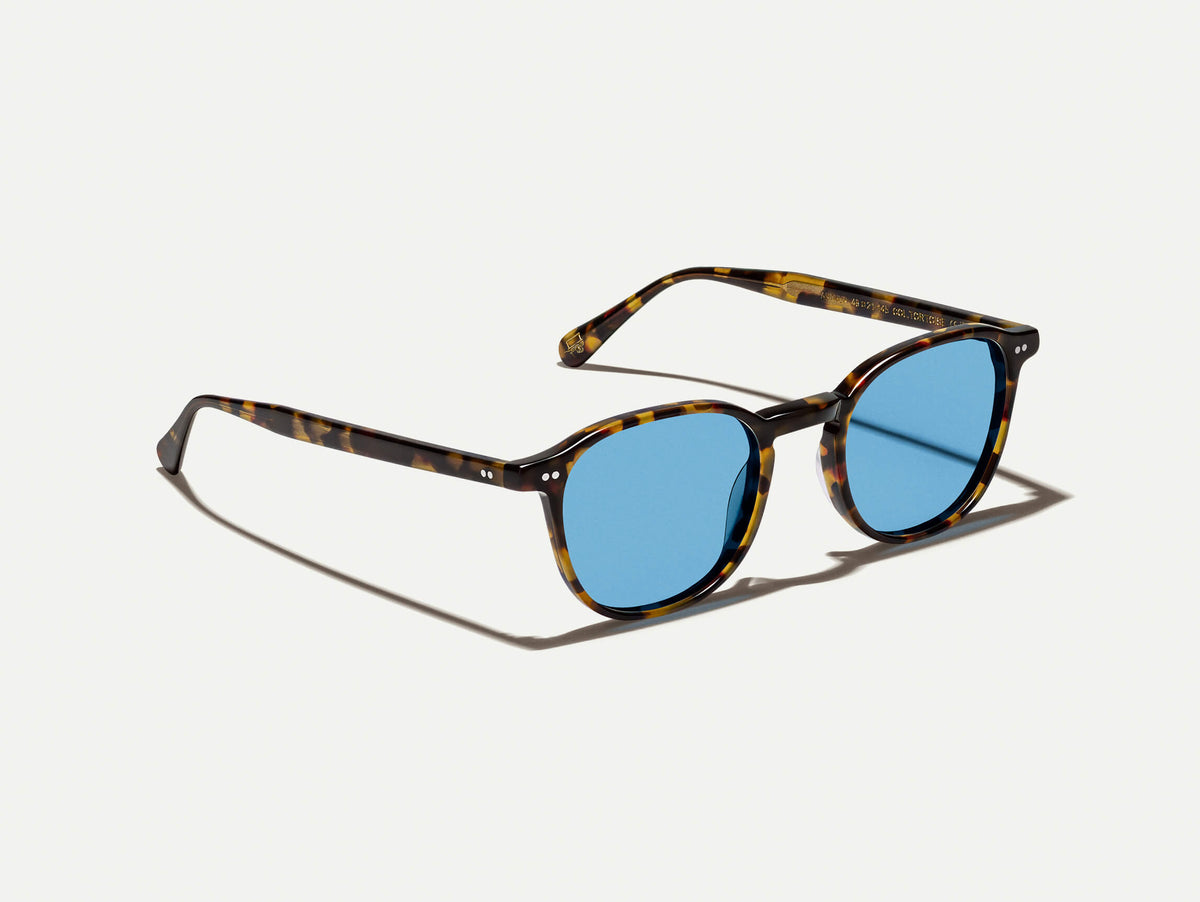 Die ARTHUR SUN in Tortoise mit Celebrity Blue getönten Gläsern