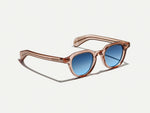The BAITSIM SUN in Vintage Rose with Denim Blue Tinted Lenses