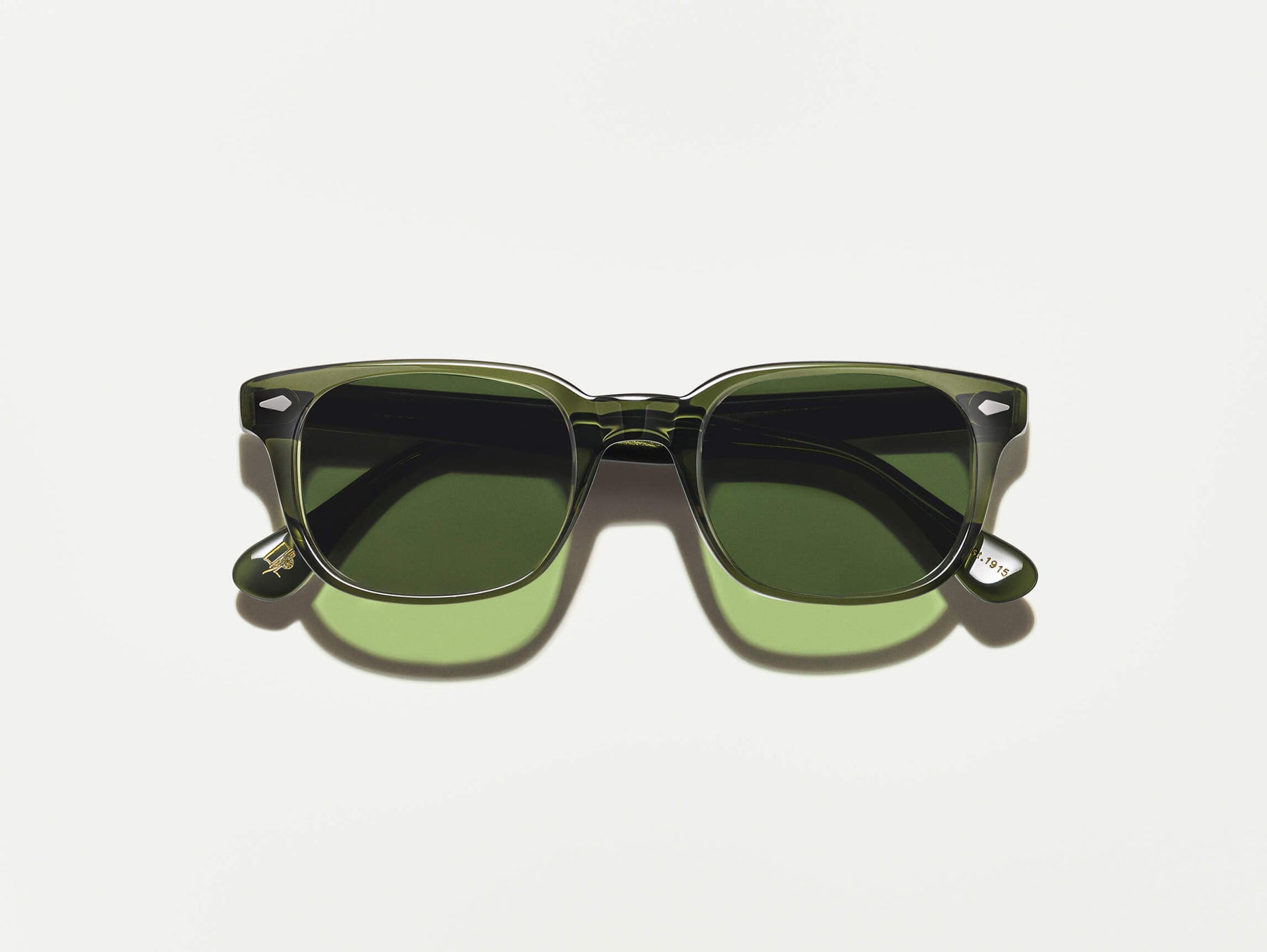 The BOYCHIK SUN in Dark Green with Calibar Green Glass Lenses