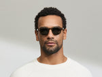 Model is wearing The CLIPTOSH POLARIZED in size 46 in Matte Black with G-15 Polarized Lenses