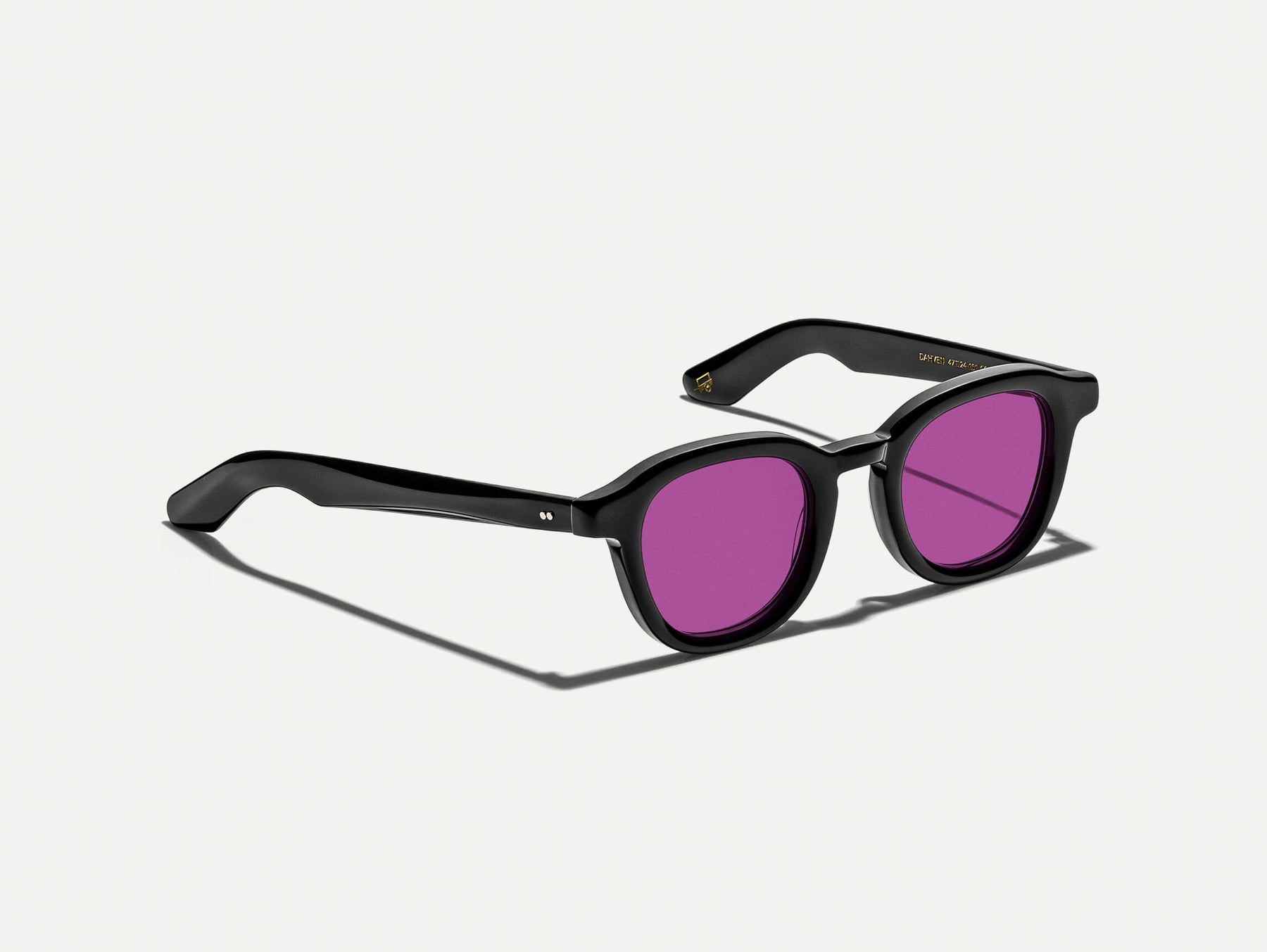The DAHVEN Black with Purple Nurple Tinted Lenses