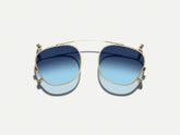 #color_denim blue | The DAHVEN CLIP in Gold with Denim Blue Tinted Lenses