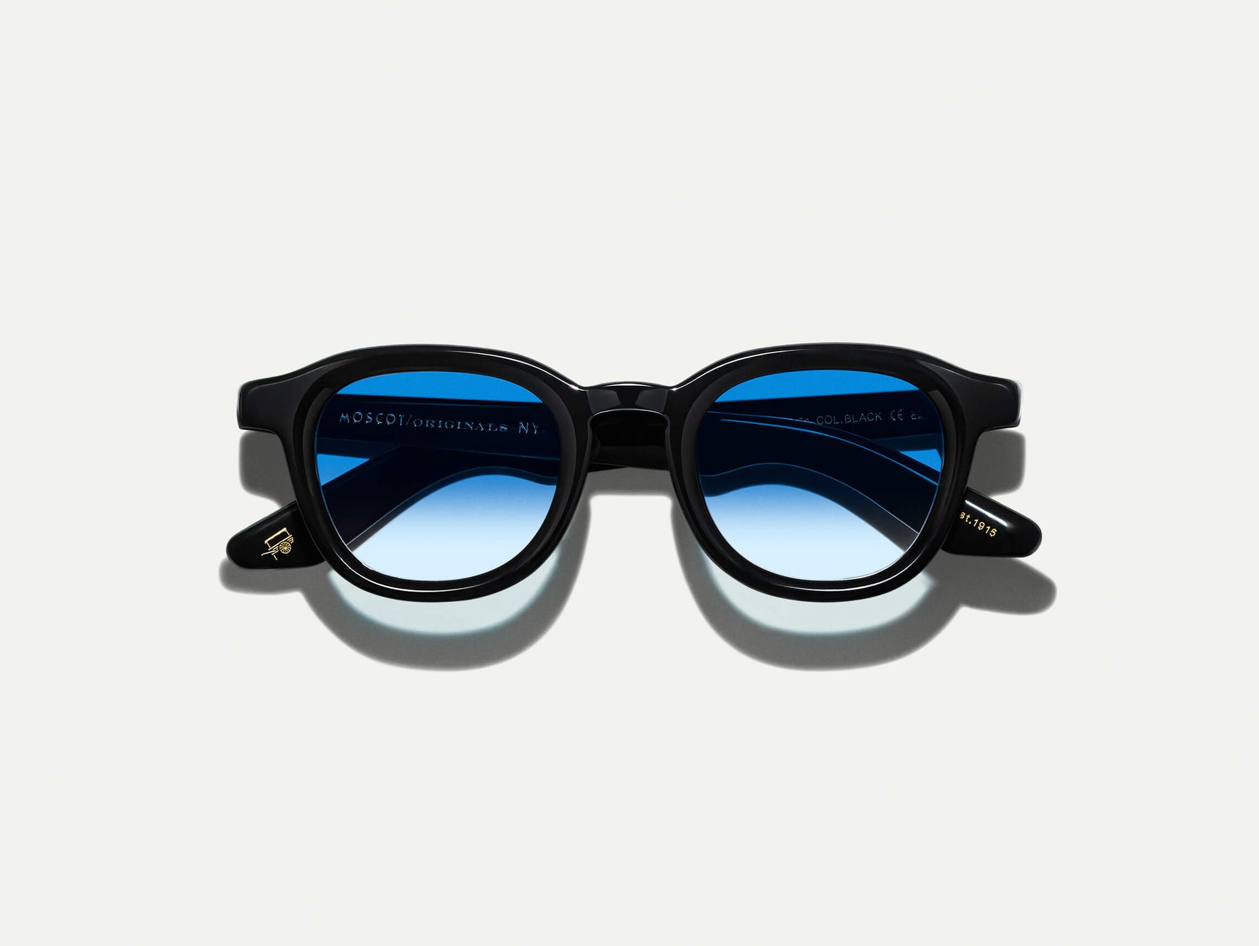 The DAHVEN Black with Broadway Blue Fade Tinted Lenses