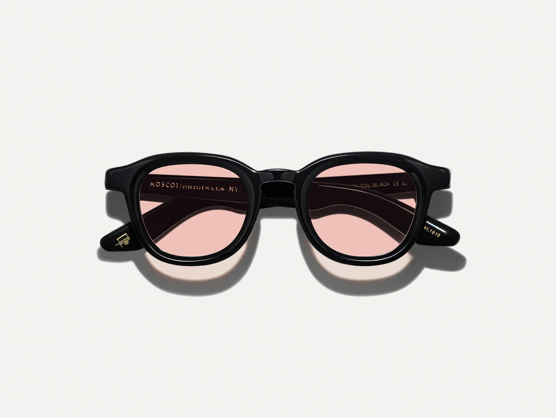 The DAHVEN Black with New York Rose Tinted Lenses