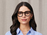 Model is wearing The DAHVEN in size 50 in Tortoise