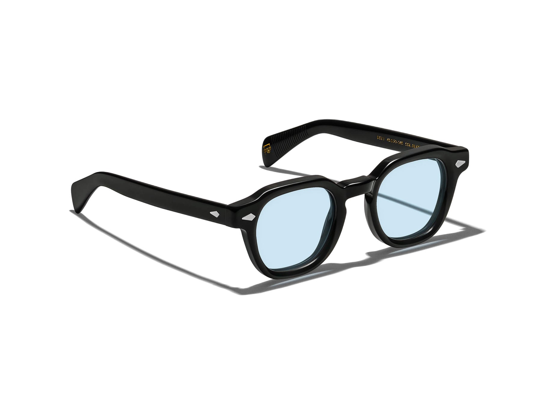 The DOLT in Black with Bel Air Blue Tinted Lenses