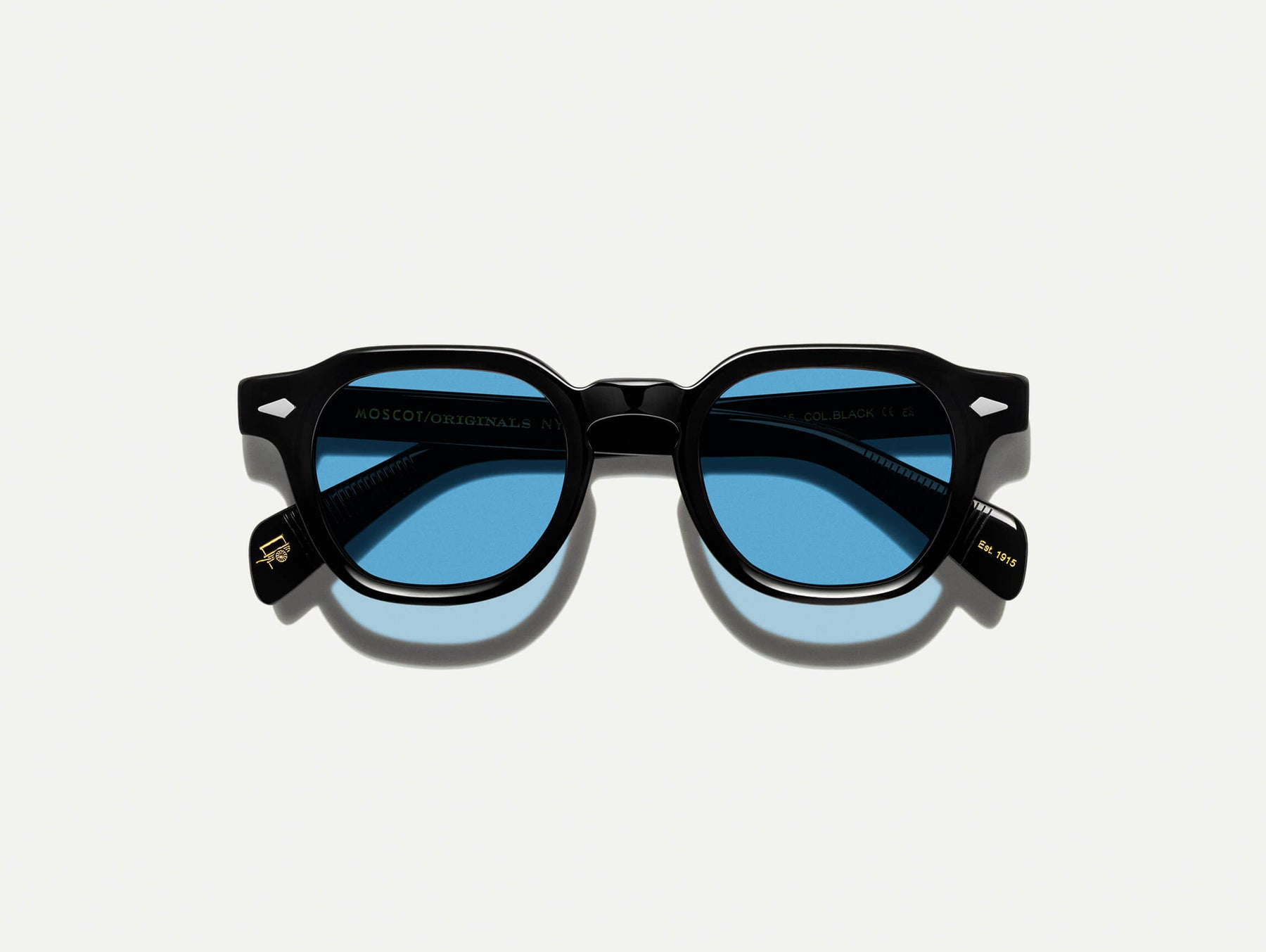 The DOLT in Black with Celebrity Blue Tinted Lenses