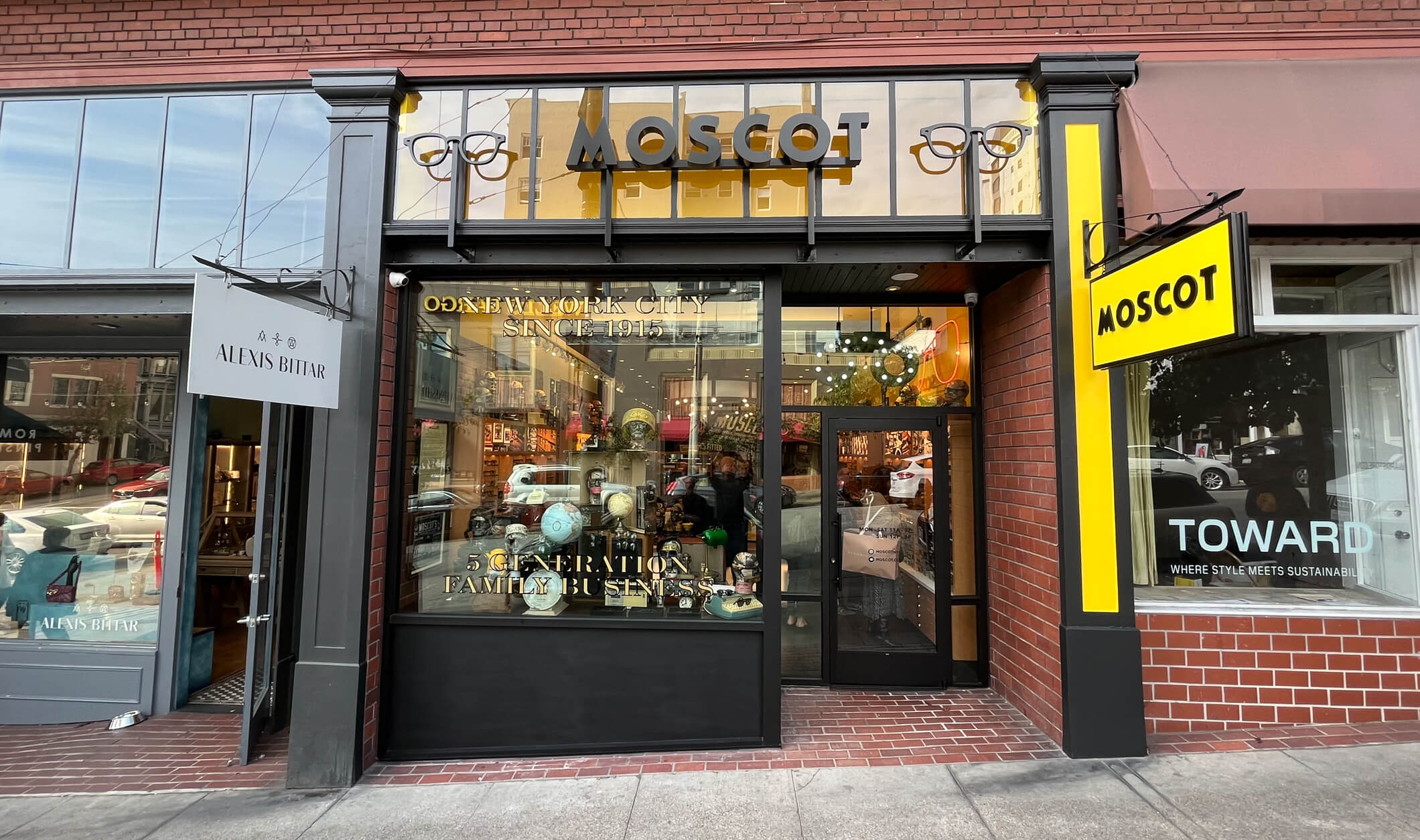 The MOSCOT Fillmore Shop exterior