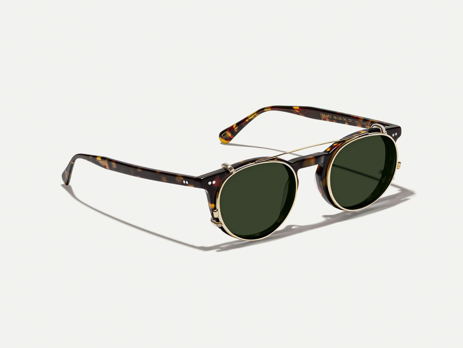 The FRANKIE CLIP  in Gold with G-15 Tinted Lenses