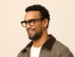 Model is wearing The GROBER in size 48 in Dark Green