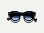 The GRUNYA SUN in Black with Denim Blue Tinted Lenses