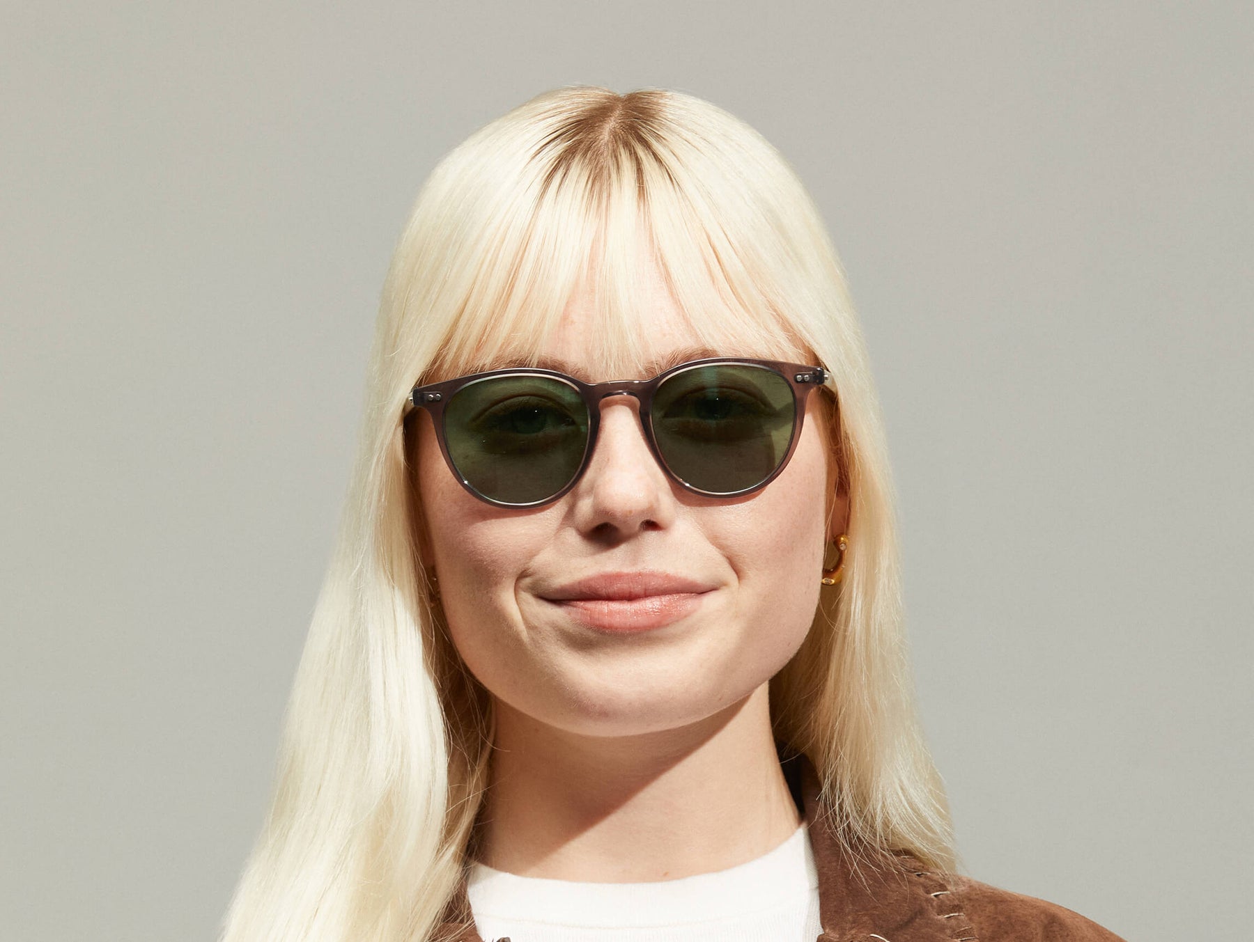 Model is wearing The JARED SUN in size 50 in Grey with G-15 Tinted Lenses