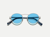 #color_silver/ink | The KANAKA SUN in Silver/Ink with Celebrity Blue Tinted Lenses
