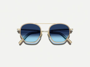 #color_cinnamon | The KUGEL SUN in Cinnamon with Denim Blue Tinted Lenses