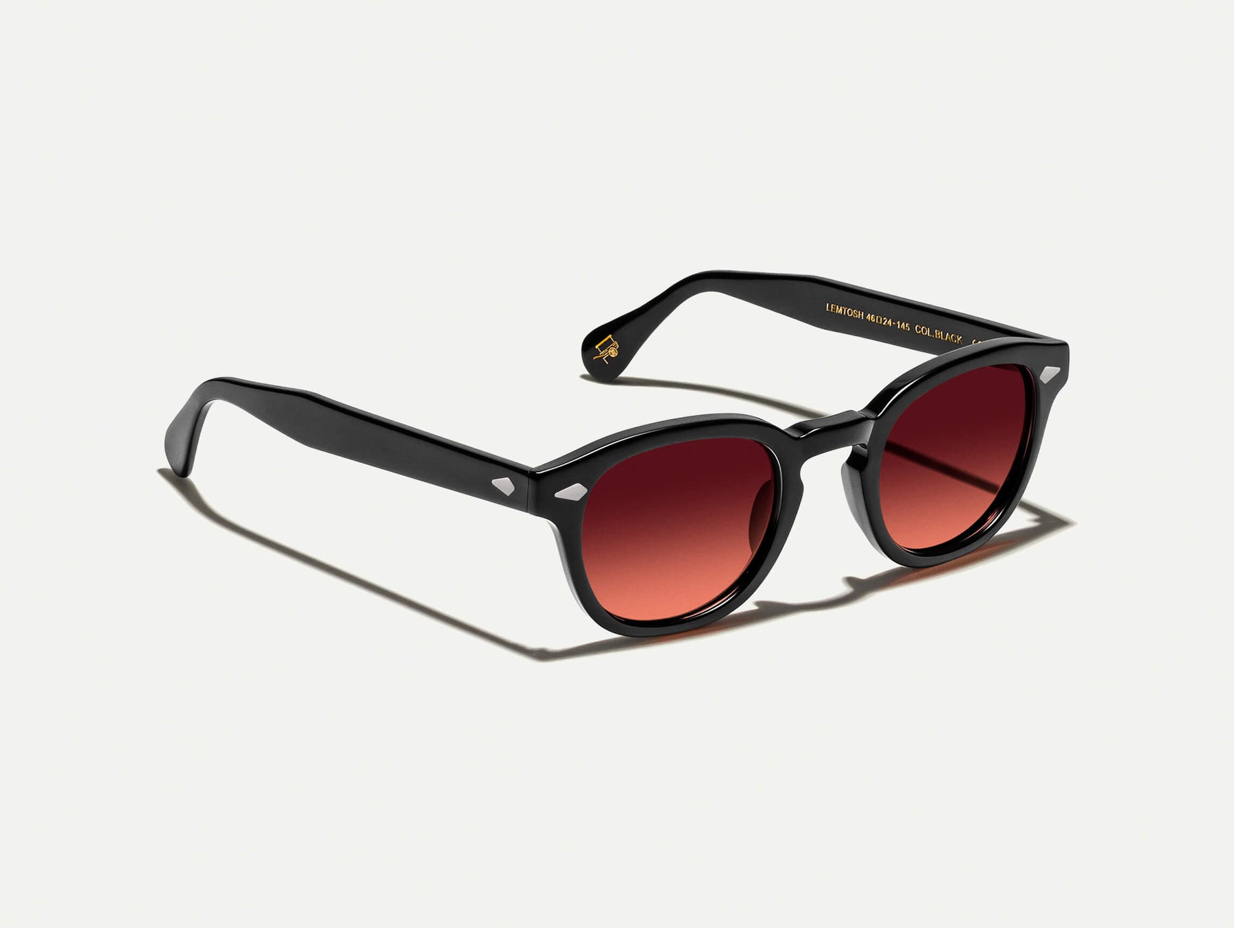 The LEMTOSH Black with Cabernet Tinted Lenses