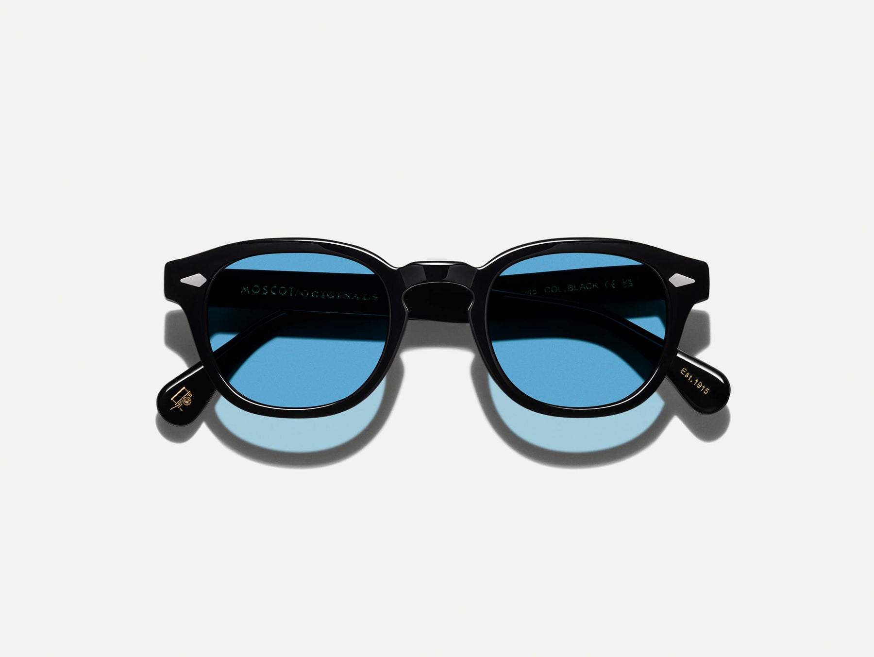 The LEMTOSH Black with Celebrity Blue Tinted Lenses