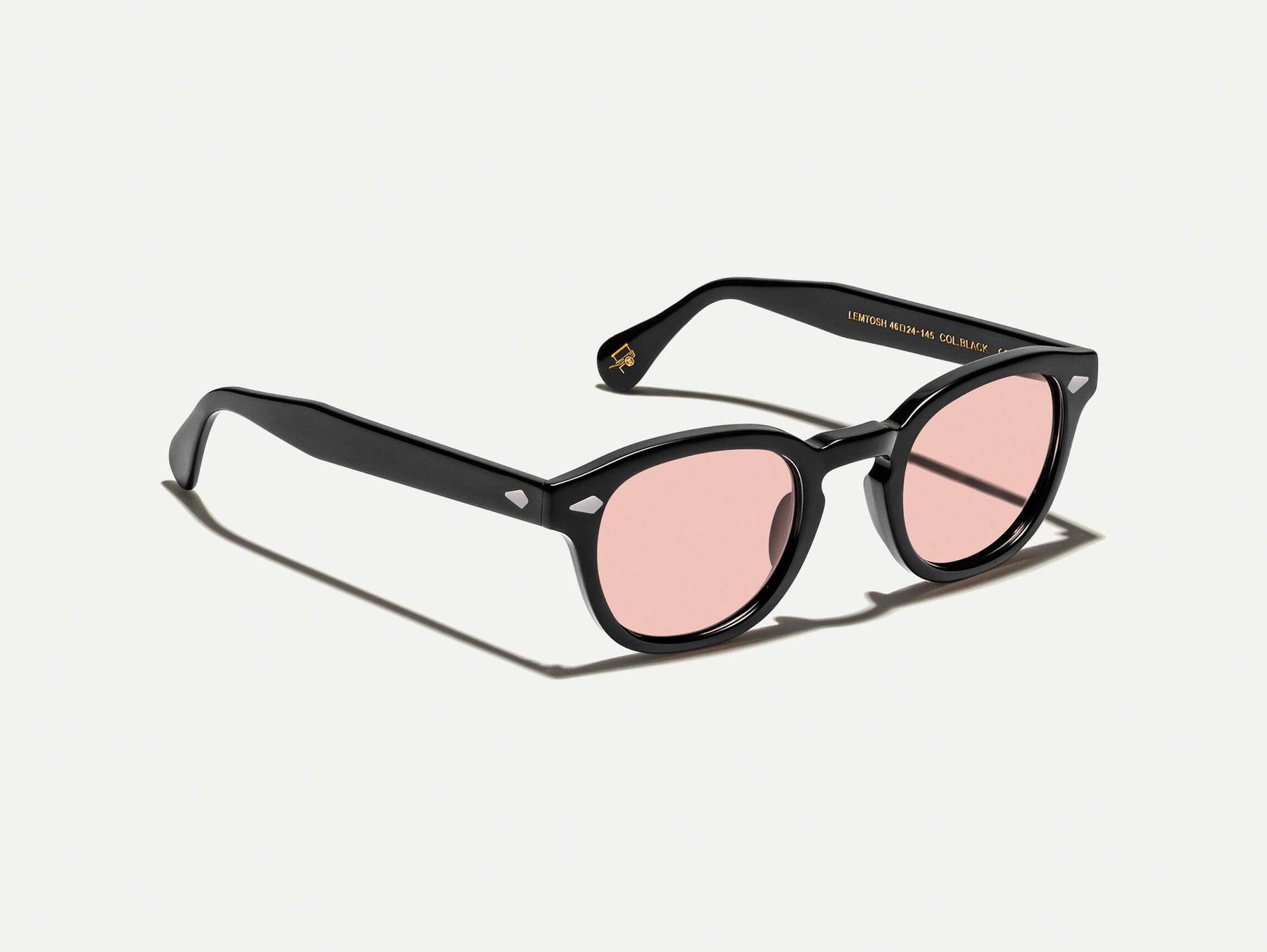 The LEMTOSH Black with New York Rose Tinted Lenses