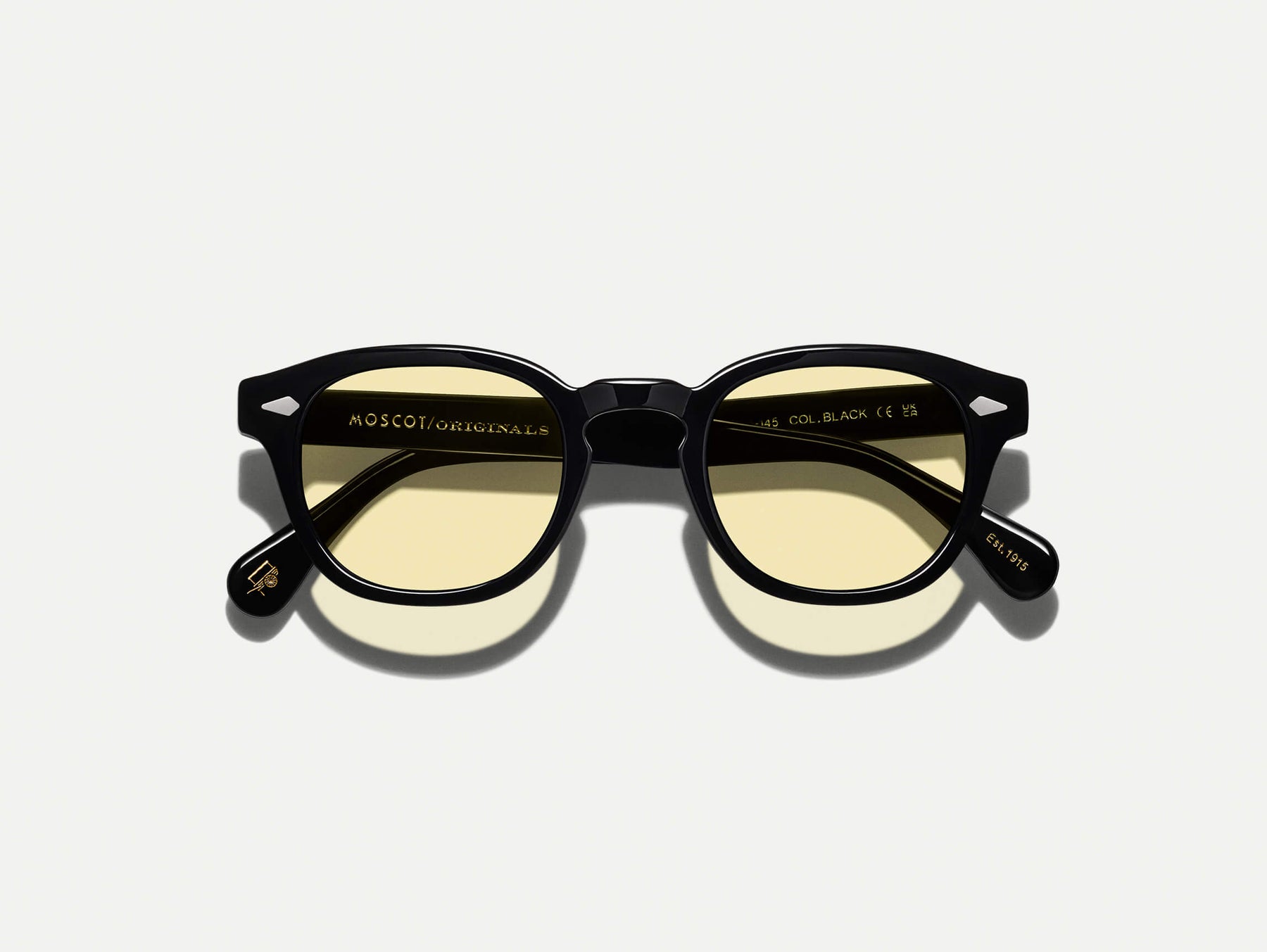 The LEMTOSH Black with Pastel Yellow Tinted Lenses