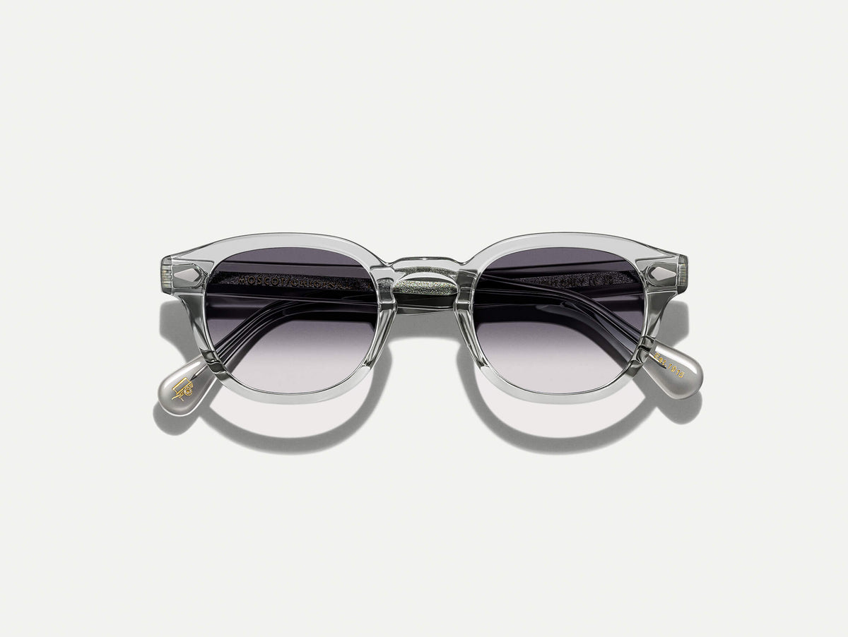 The LEMTOSH in Light Grey with American Grey Fade Tinted Lenses