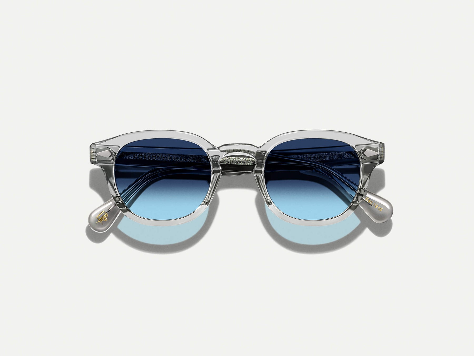 The LEMTOSH Light Grey with Denim Blue Tinted Lenses