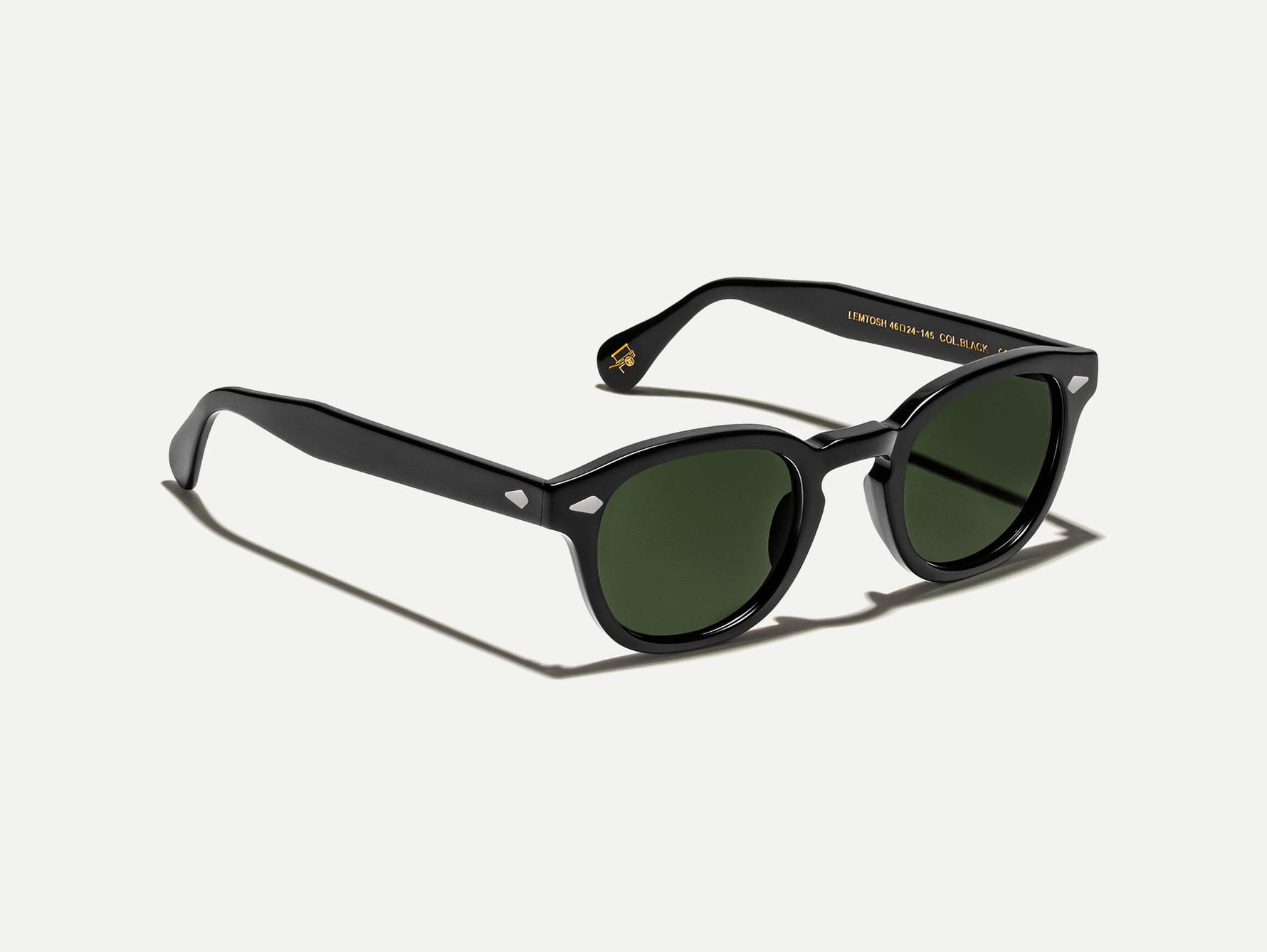 O LEMTOSH SUN-POLARIZED em Black com Lentes Polarizadas G-15