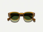 The LEMTOSH SUN in Cognac with Calibar Green Tinted Lenses