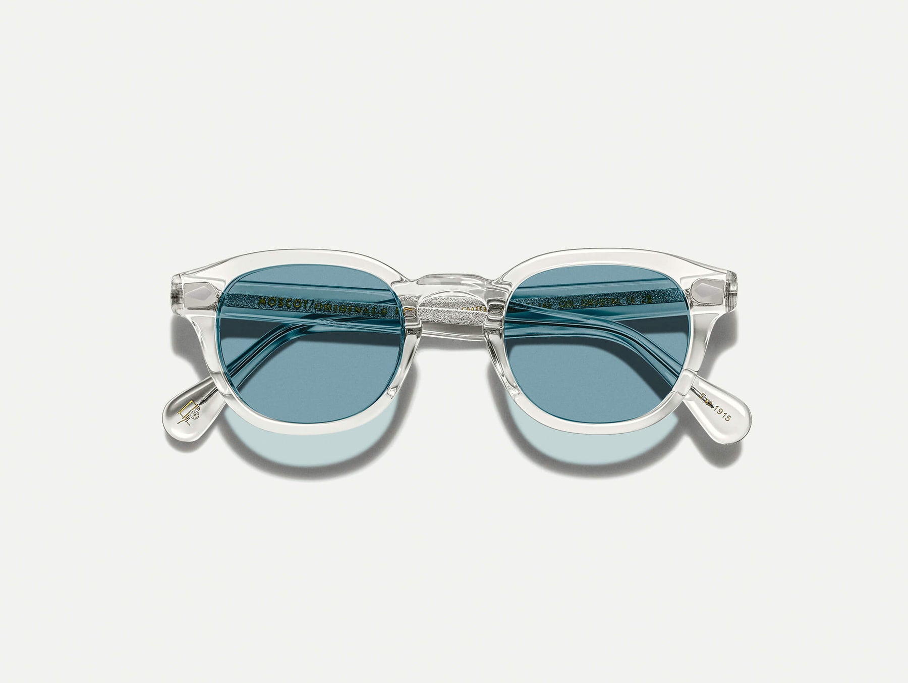 The LEMTOSH SUN in Crystal with DG-37 Blue Glass Lenses