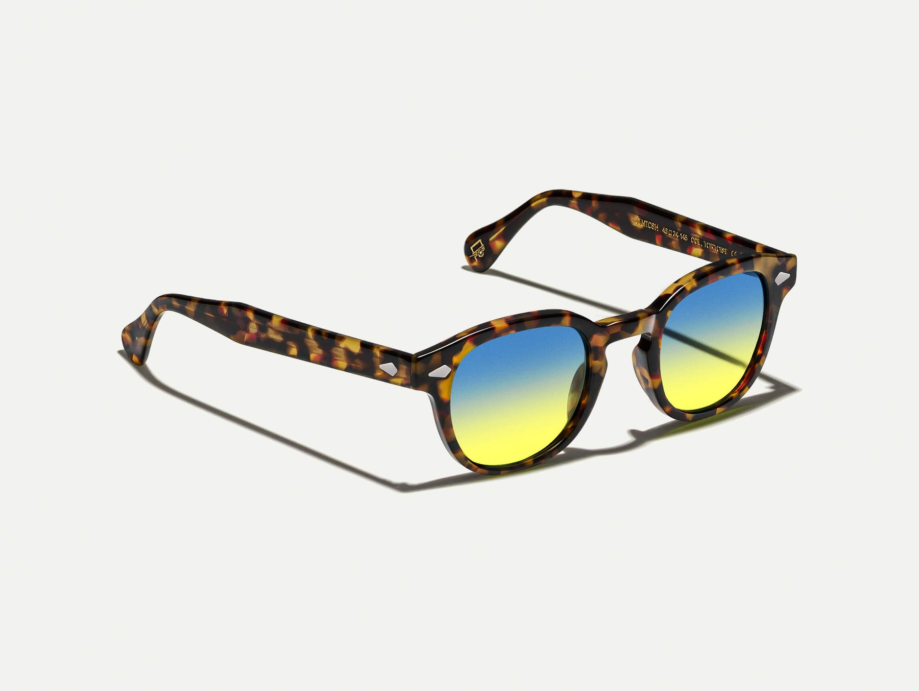 The LEMTOSH Tortoise with Aqua Sunrise Tinted Lenses