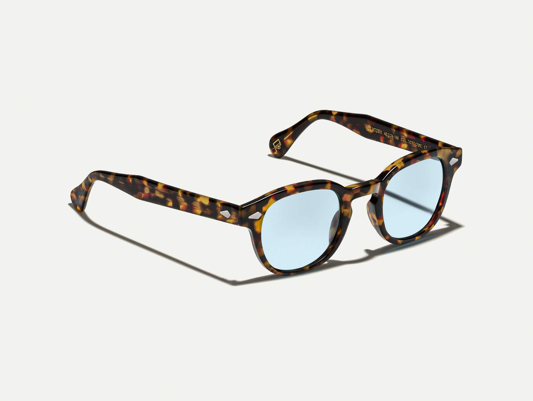 The LEMTOSH Tortoise with Bel Air Blue Tinted Lenses