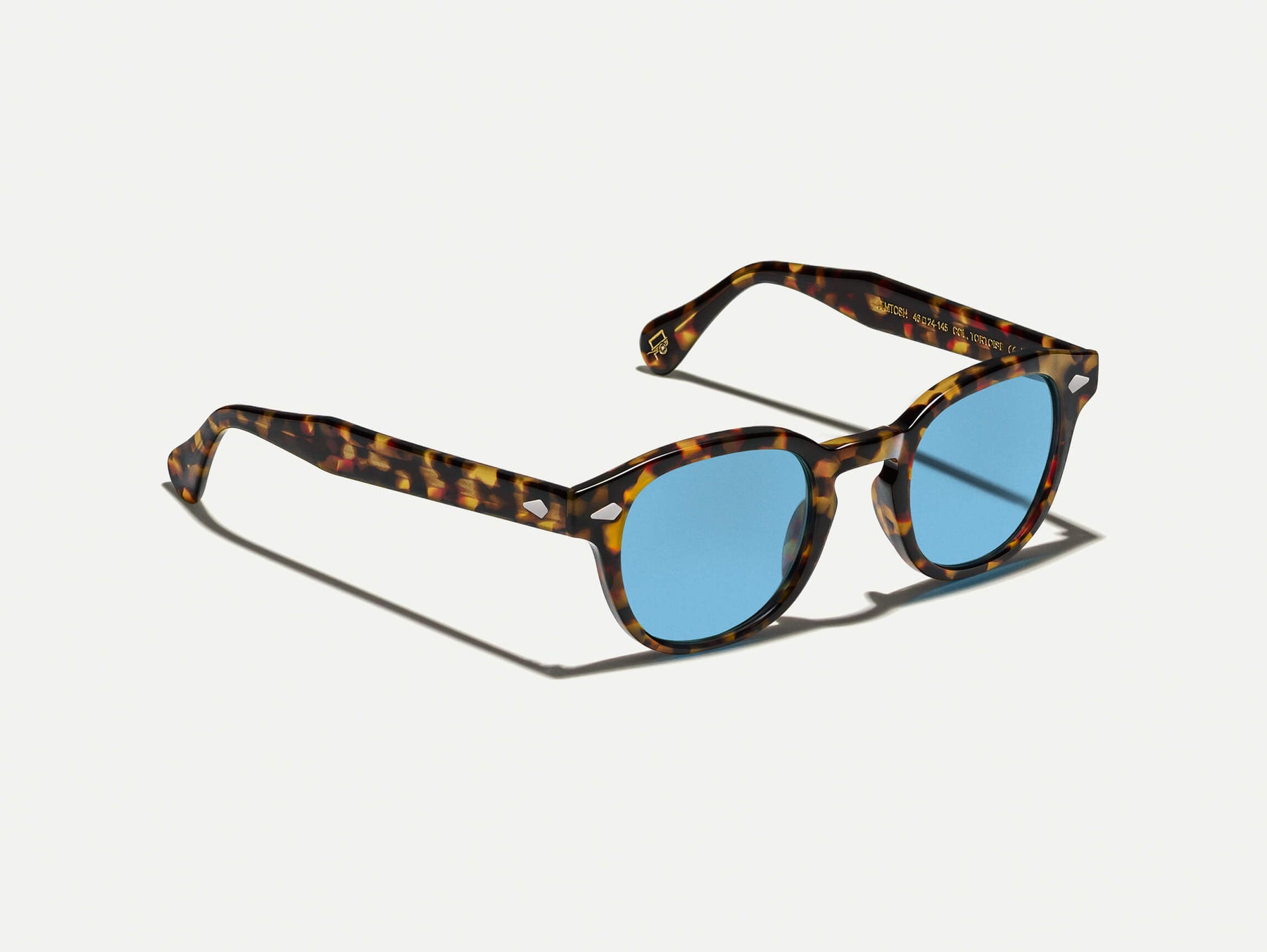 The LEMTOSH Tortoise with Celebrity Blue Tinted Lenses