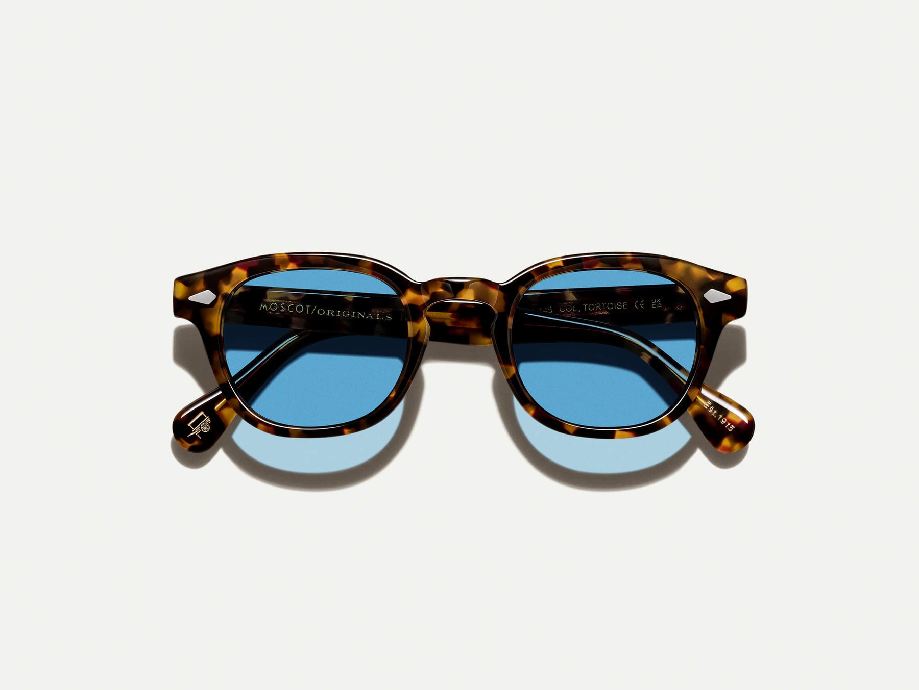 The LEMTOSH Tortoise with Celebrity Blue Tinted Lenses