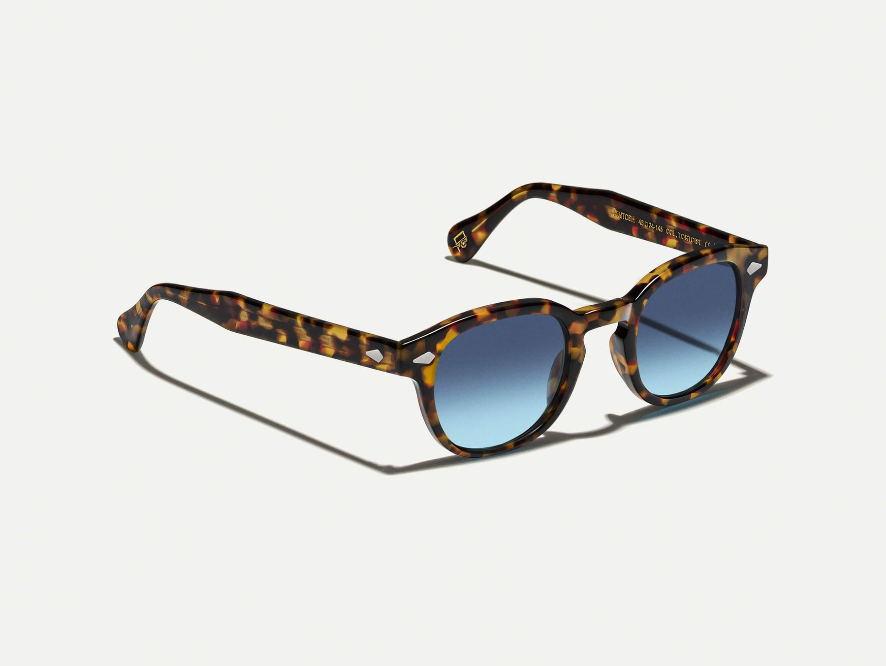 The LEMTOSH Tortoise with Denim Blue Tinted Lenses