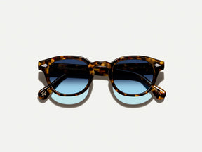 #color_denim blue | The LEMTOSH Tortoise with Denim Blue Tinted Lenses