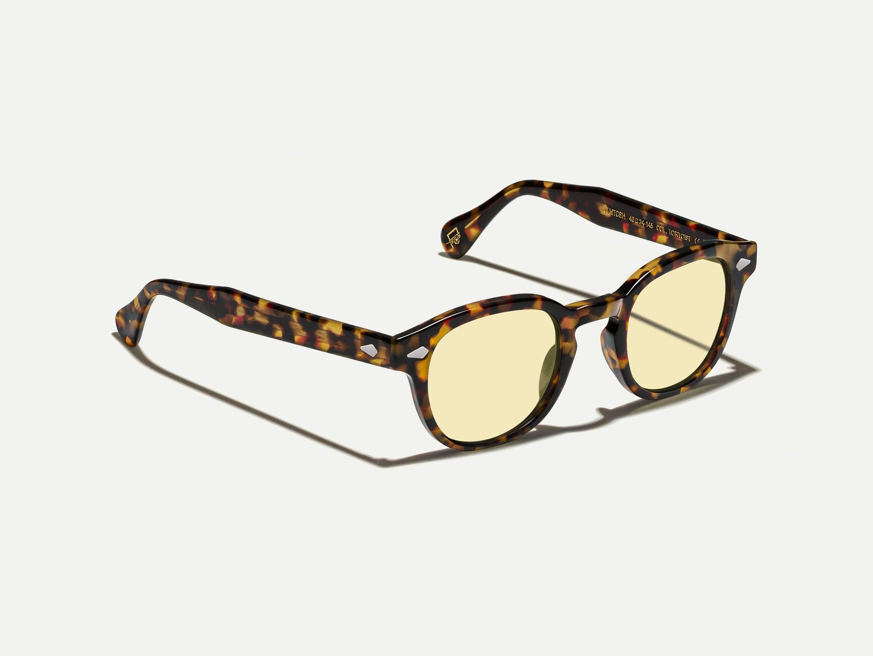 LEMTOSH Tortoise مع عدسات ملونة بلون Pastel Yellow