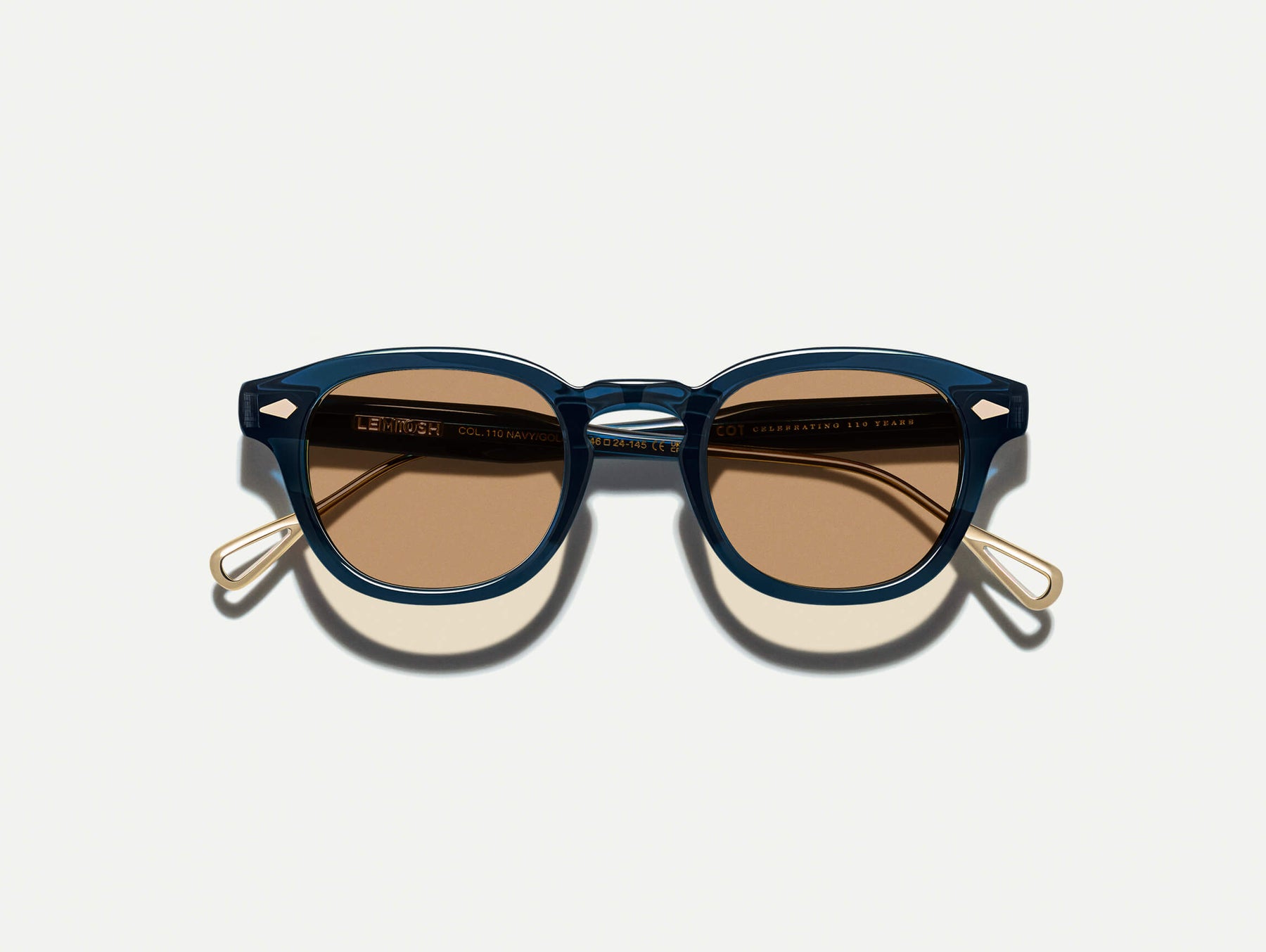 The LEMTOSH-TT 110 SUN in Navy/Gold with BROWN+ Lenses