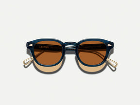 #color_navy/gold | The LEMTOSH-TT 110 SUN in Navy/Gold with BROWN+ Lenses